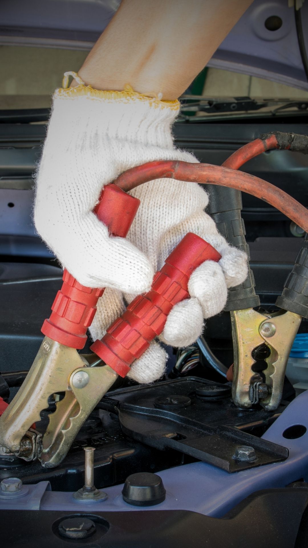 Car receiving jump start in Philadelphia